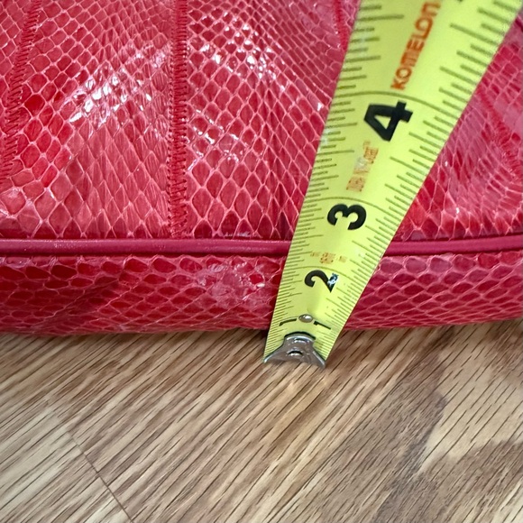 Vintage‎ Ganson cherry Red Snakeskin Shoulder Bag - Picture 9 of 12